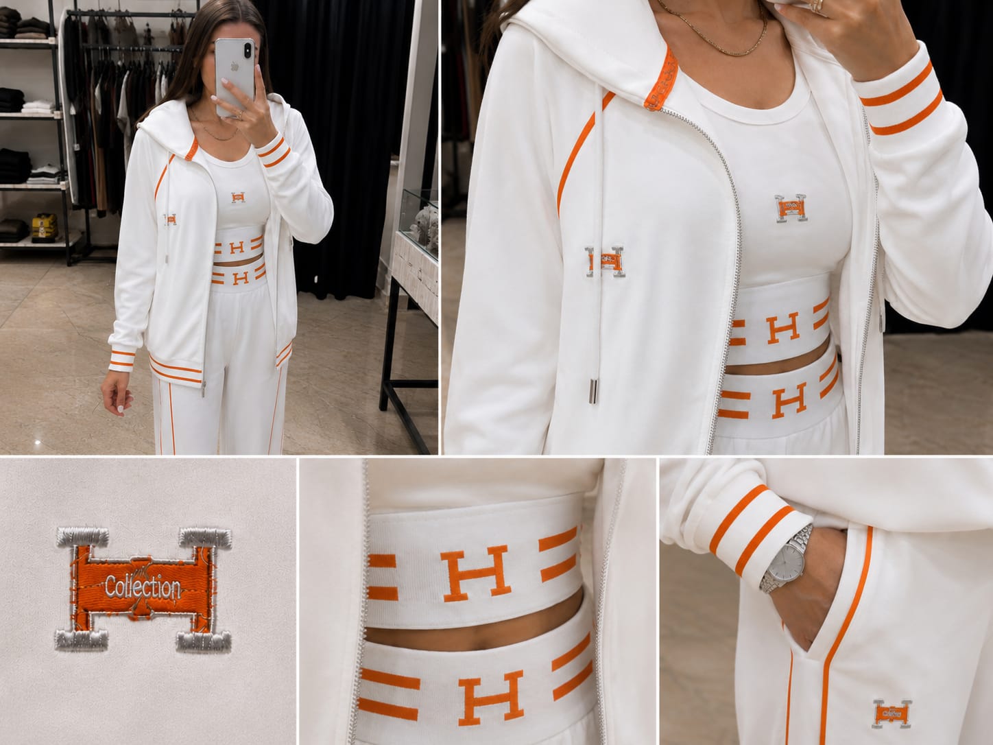 Women’s Premium 3-Piece Co-Ord Set Stylish Hoodie, Crop Top & Wide-Leg Pants Trendy Casual Tracksuit Set