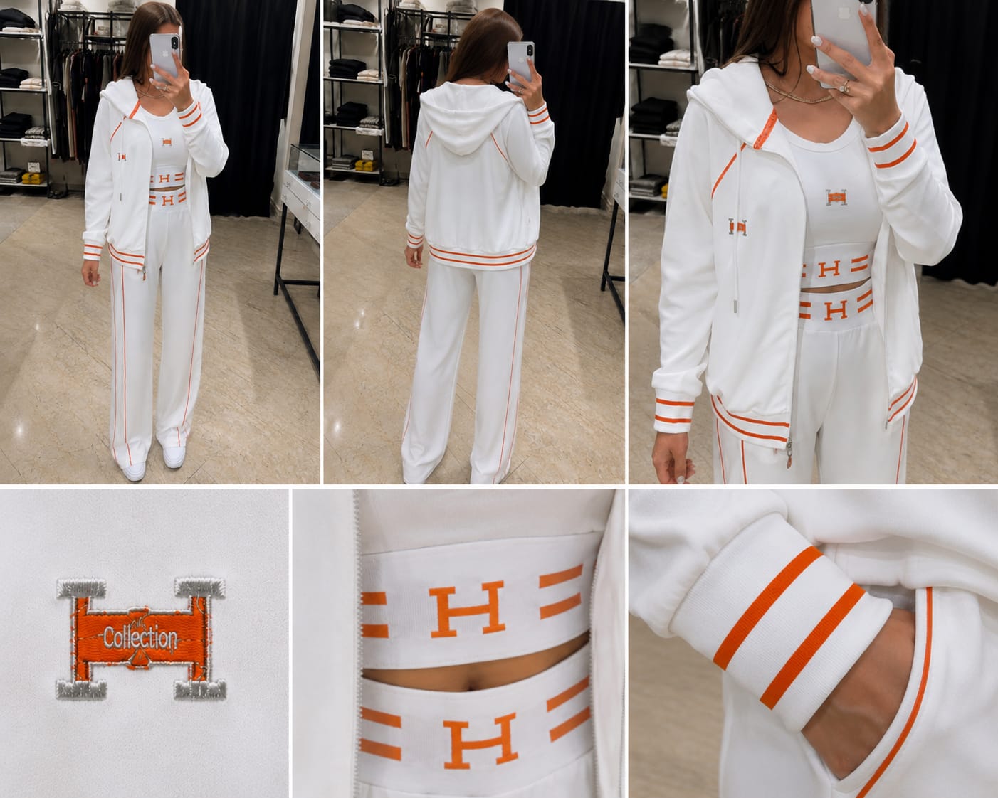 Women’s Premium 3-Piece Co-Ord Set Stylish Hoodie, Crop Top & Wide-Leg Pants Trendy Casual Tracksuit Set