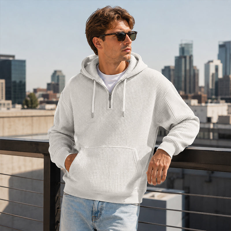 🔥👕 50% OFF! Moletom Masculino com Capuz e Zíper no Peito – Confortável, Esportivo e Versátil