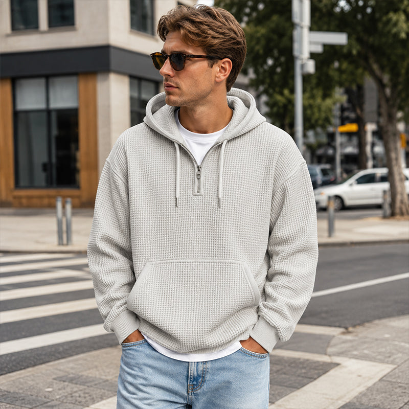 🔥👕 50% OFF! Moletom Masculino com Capuz e Zíper no Peito – Confortável, Esportivo e Versátil
