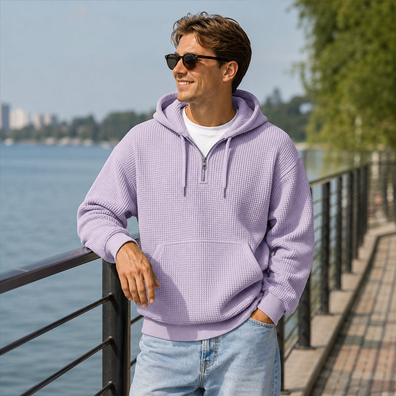 🔥👕 50% OFF! Moletom Masculino com Capuz e Zíper no Peito – Confortável, Esportivo e Versátil