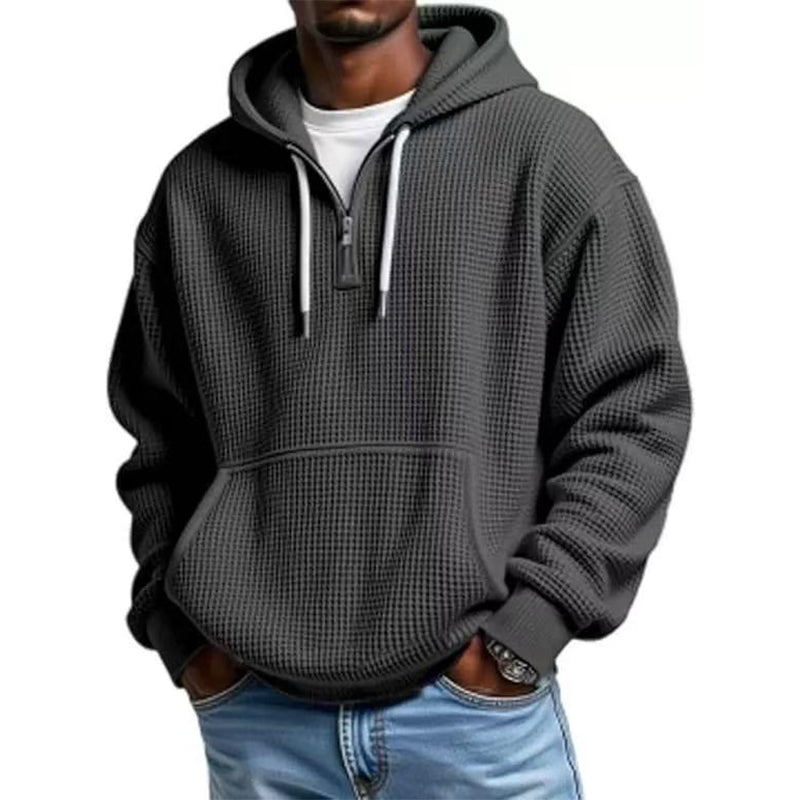 🔥👕 50% OFF! Moletom Masculino com Capuz e Zíper no Peito – Confortável, Esportivo e Versátil