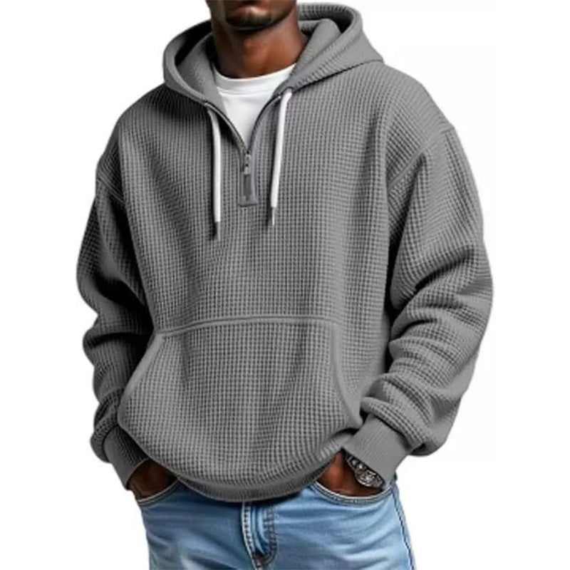 🔥👕 50% OFF! Moletom Masculino com Capuz e Zíper no Peito – Confortável, Esportivo e Versátil